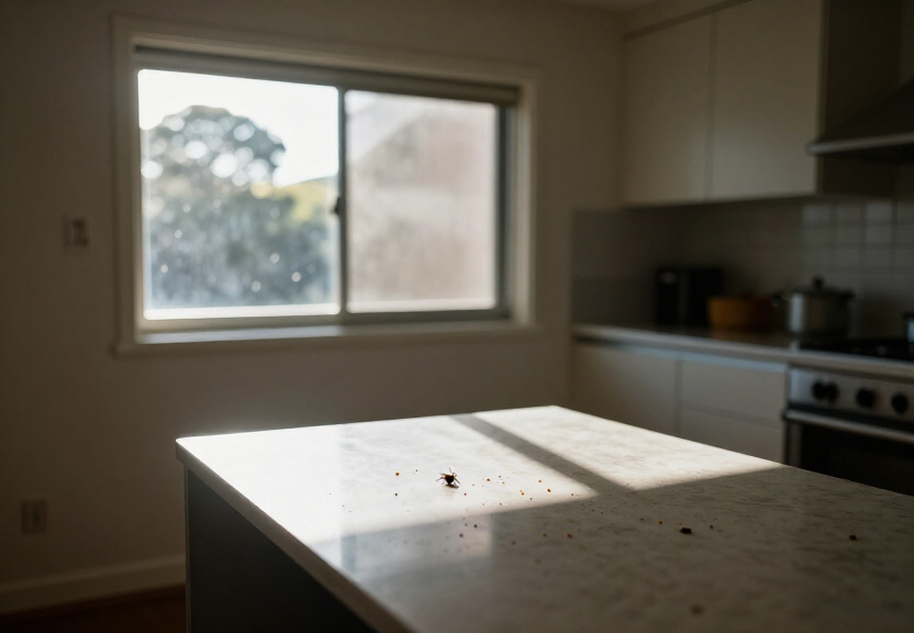Cockroach infestation in a Hammondville kitchen before treatment